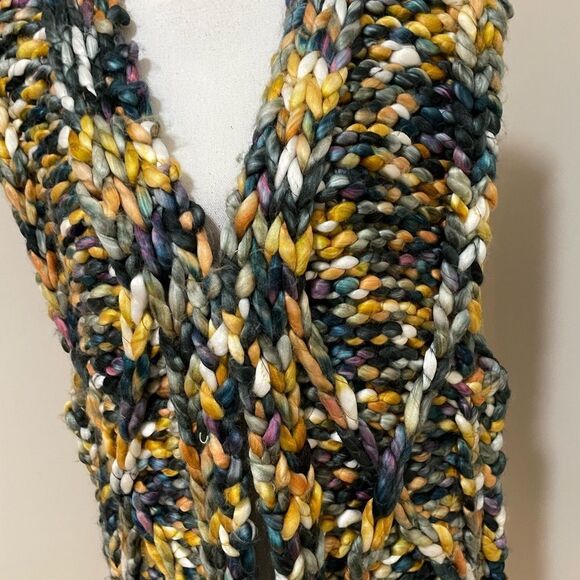 New Free People Twilight Sweater Vest Size S Chunky Knit $228 Colorful - Picture 7 of 10
